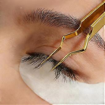 Wimperverlenging pincet, antislip, roestvrij staal, gebogen punt, recht pincet, hoge precisie, nagelkunst, make-up, beautytools