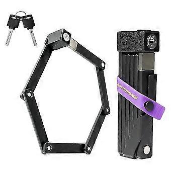 OFFBONDAGE Bike Lock Heavy Duty Anti-Theft Folding Chain Lock with Bracket and 2 Keys Alloy Steel Chain for Mountain E?Scooter OCD