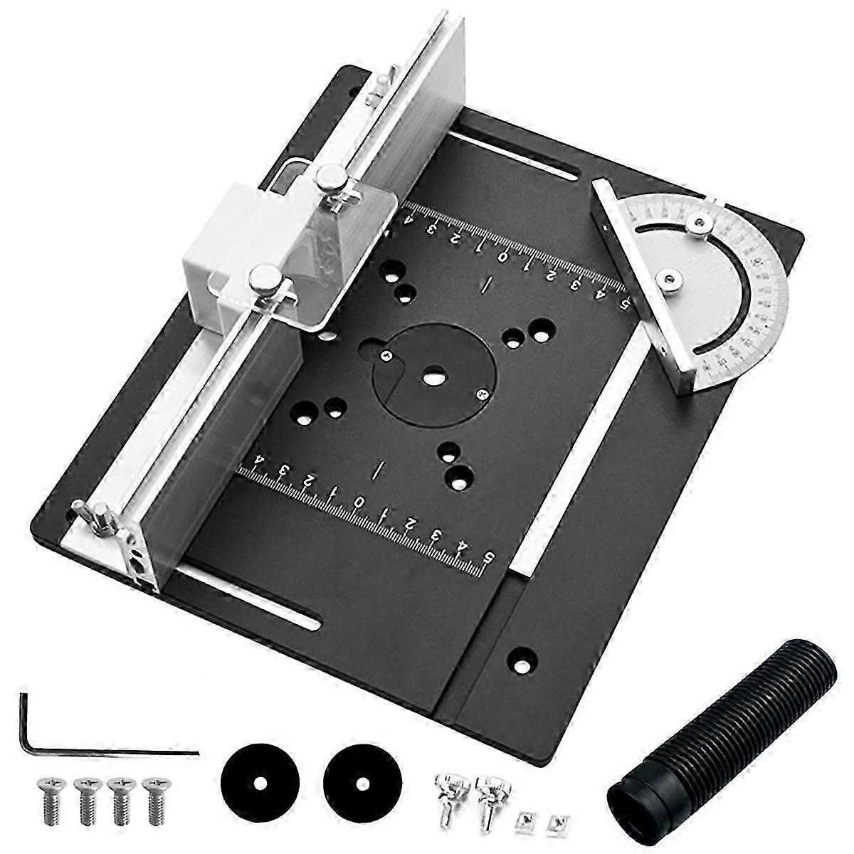 1Set Milling Table Insert Plate, Milling Table for Router with Holder