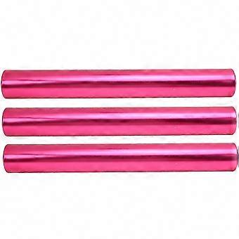 Outdoor Student Relay Races 3-Piece Aluminum Alloy Track Field Relay Batons Rose Red