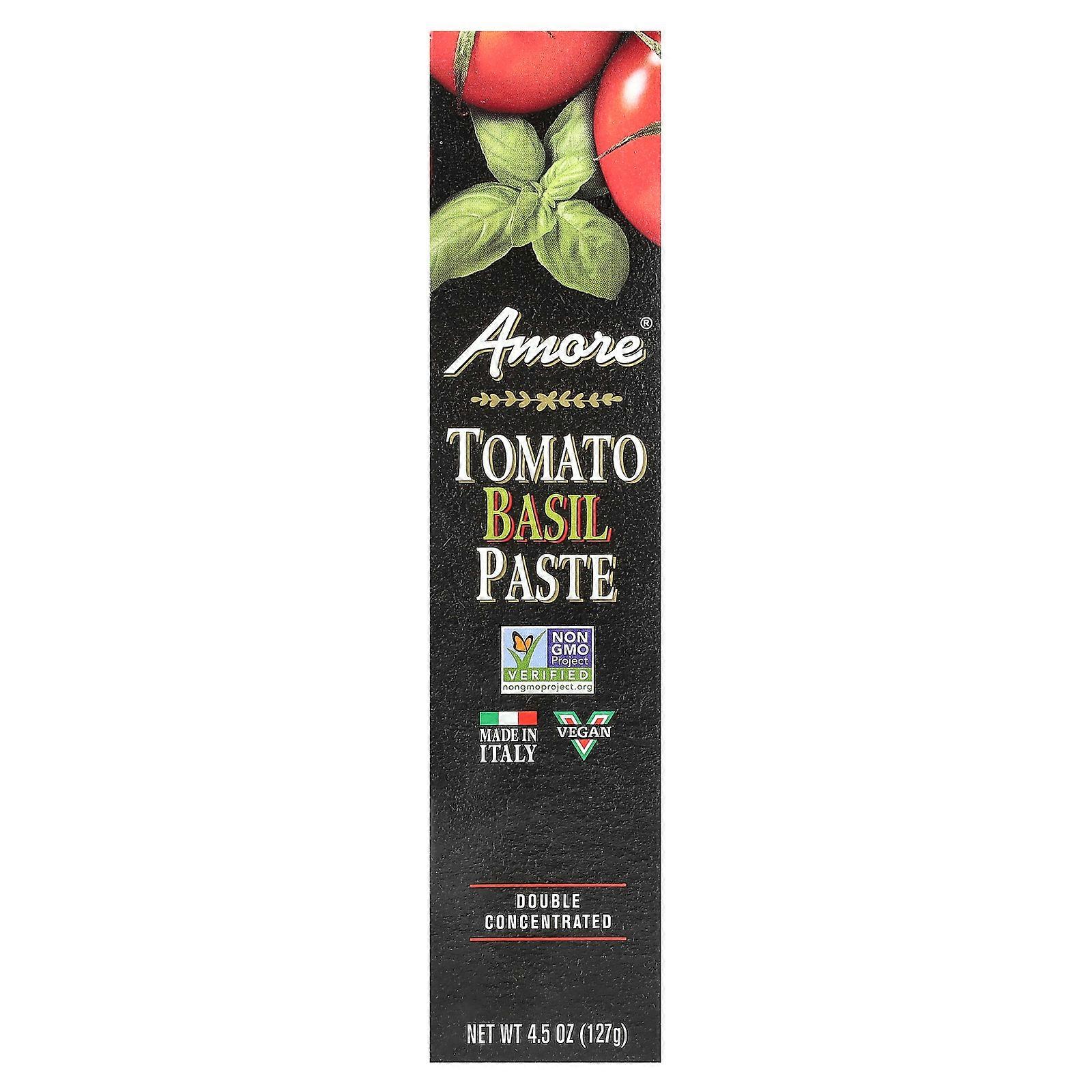 6 x Amore, Tomato Basil Paste, 4.5 oz (127 g)