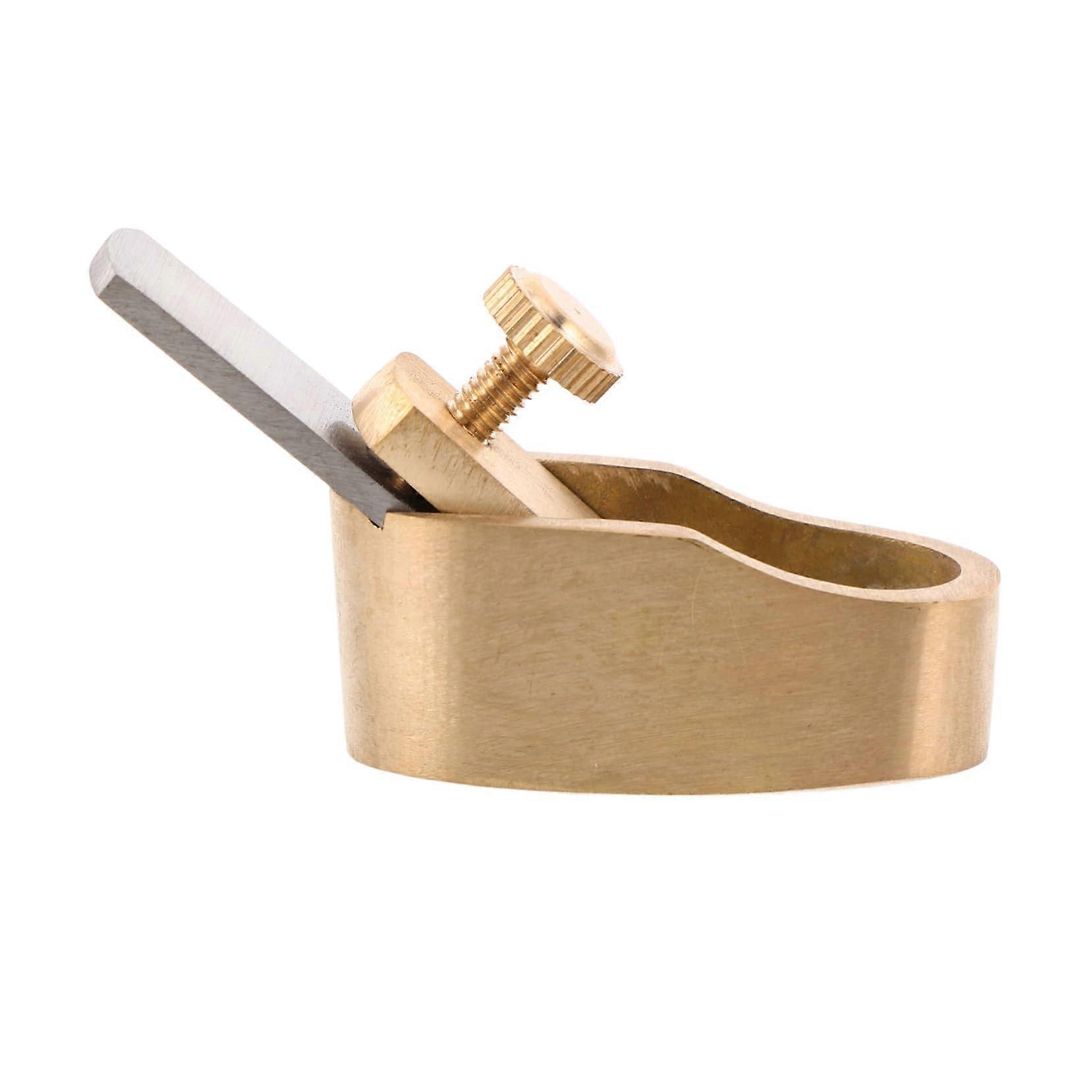 Mini Brass Thumb Plane for Violin Making, Precision Shaping Control, Compact Woodworking Tool