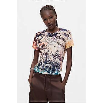 Desigual Tokio Tie Dye Foliage Effect Tshirt 26WWTK45