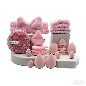 Twenty Piece Makeup Sponge Set, Blender Eggs Mini Puffs and Cleansing Puffs in Four Colours