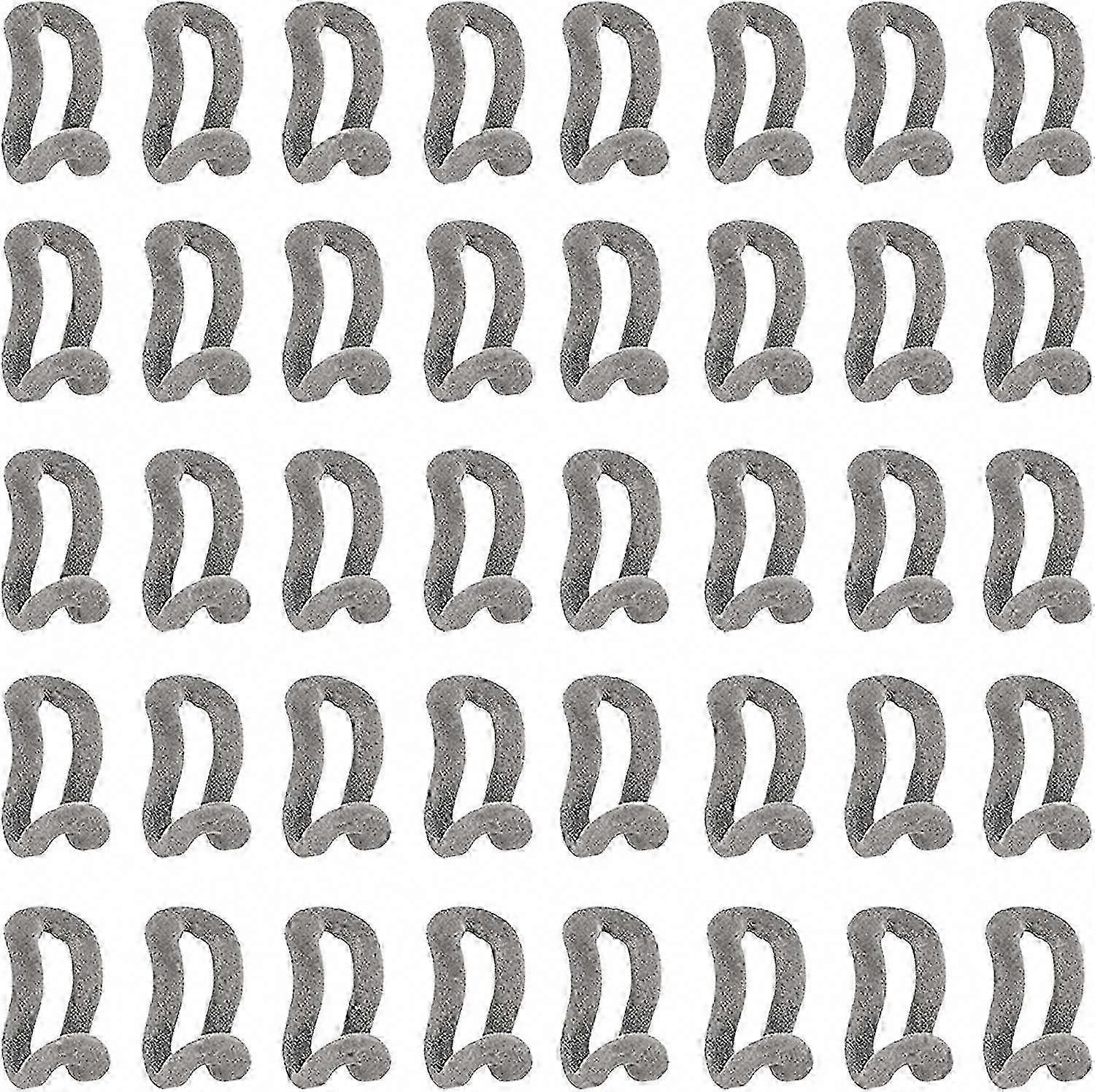 40 Pcs Mini Flocking Hooks - Non-Slip Connector Hooks for Organizing (Grey)