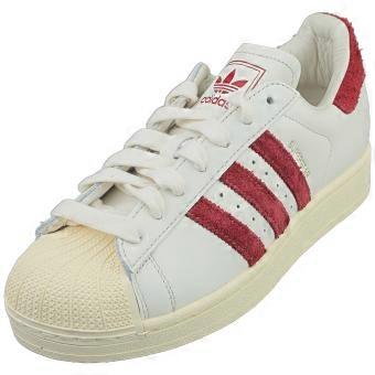 adidas Superstar II Unisex Fashion Trainers in Off White Red