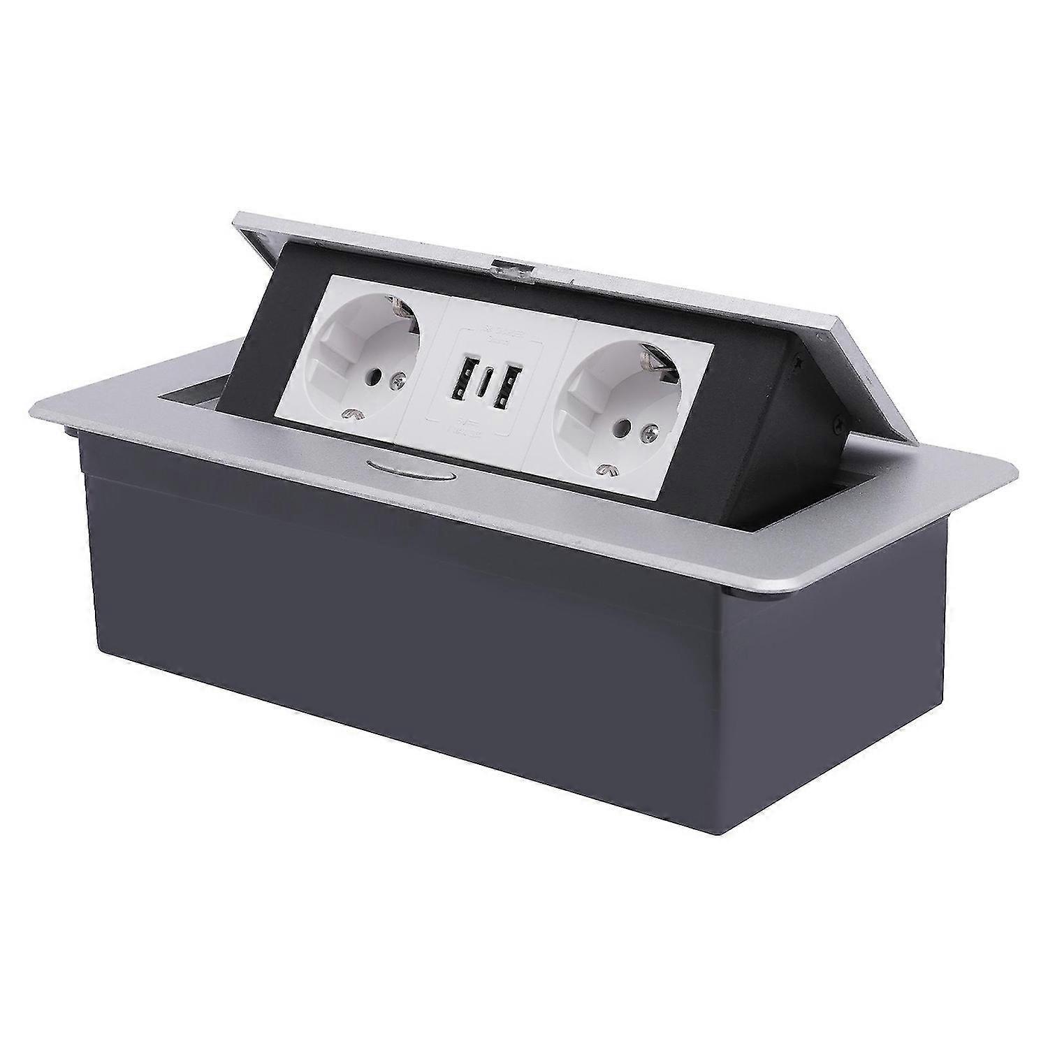 Table Top Hidden Socket With 2 Usb Connectors