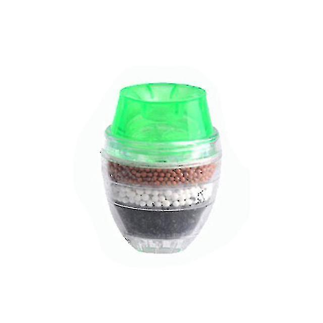 1 Pcs 5 Layers Water Purifier Filter Activated Carbon Filtration Mini Faucet Purifiergreen
