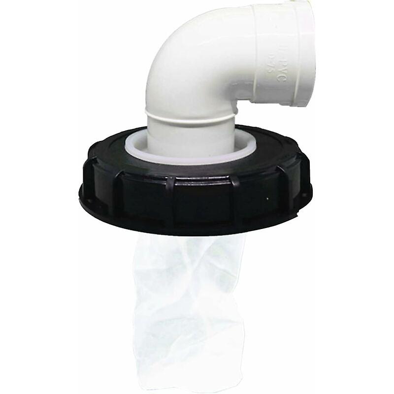 IBC Lid Filter, Nylon Washable IBC Tank Cap with Lid, IBC Tank Accessory with Mesh Filter for 165mm Rainwater Tank (165mm 90°)