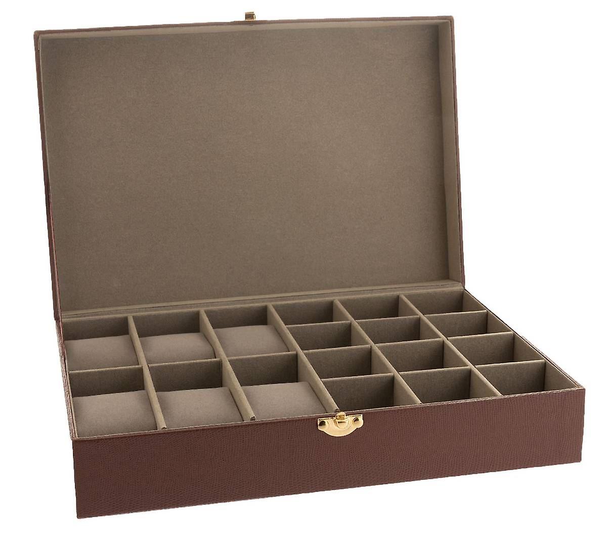 Harvey Makin Watch and Cufflinks Box - Brown
