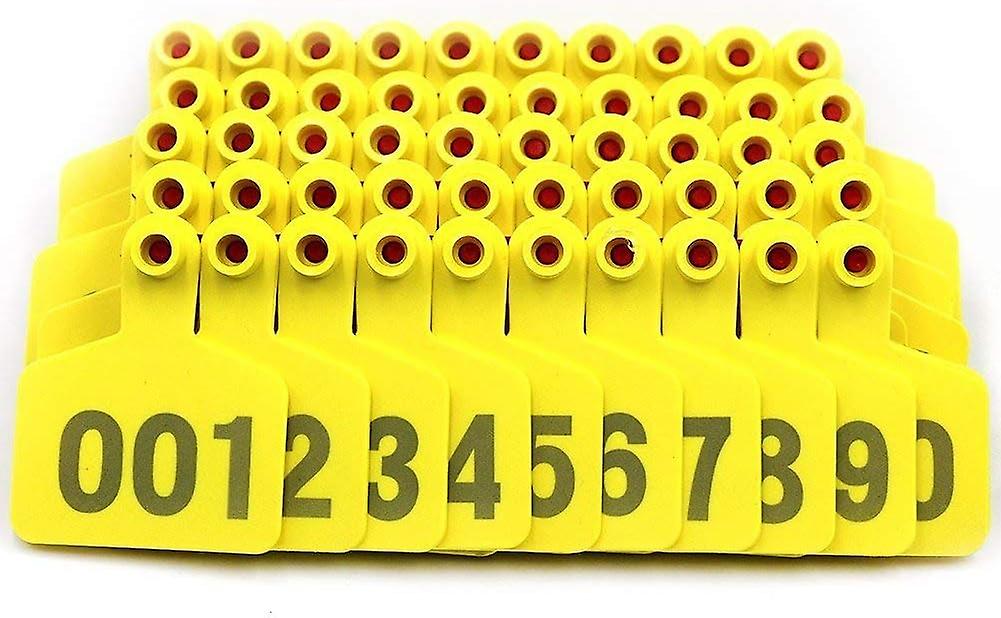 Farm 100 Sets Cattle Ear Tags Tpu Material Cow Ear Tag With Number 001-100 (blue)