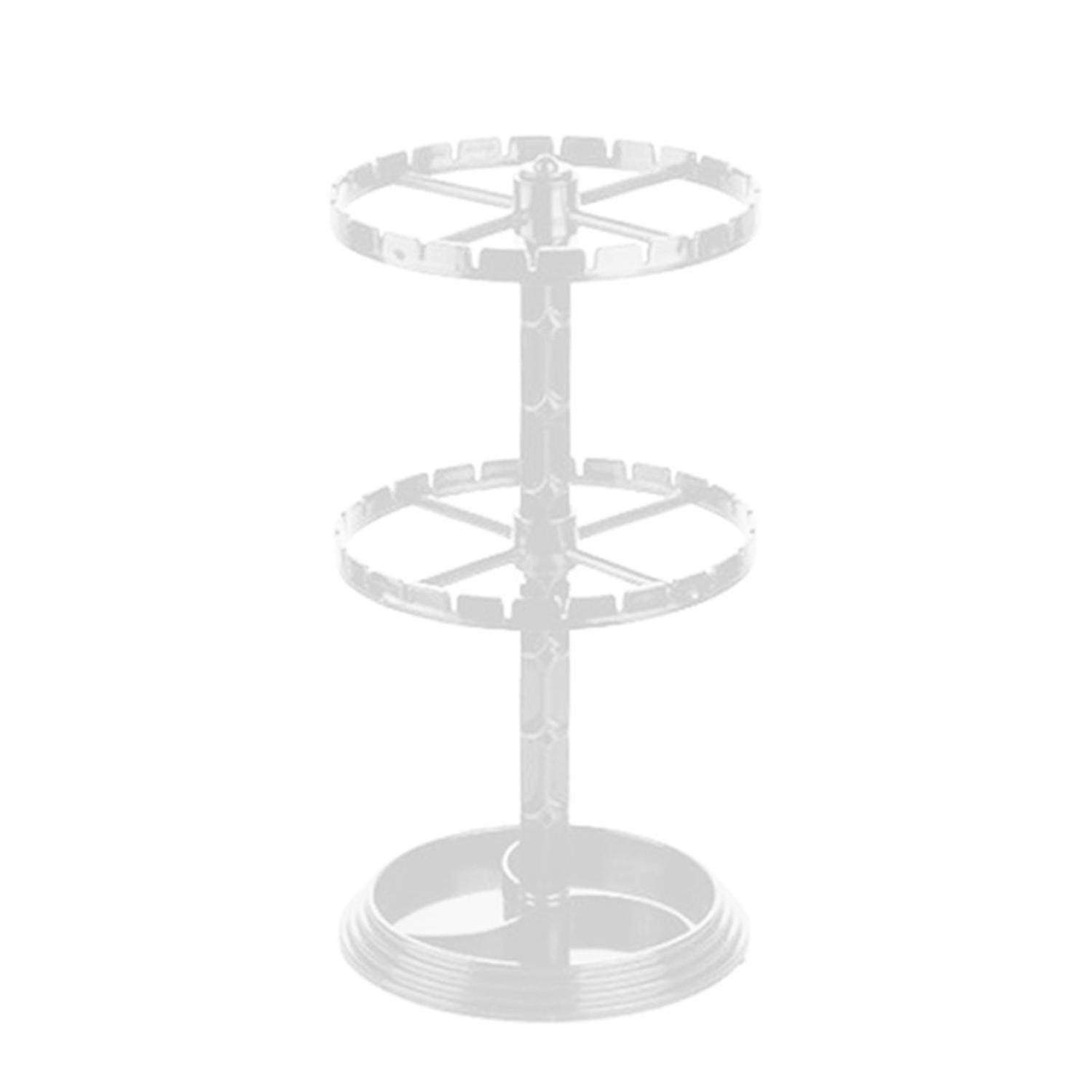 ZHOUBA Rotatable Jewelry Display Rack Transparent PS Collection Organizer Earring Hanger for Dorm