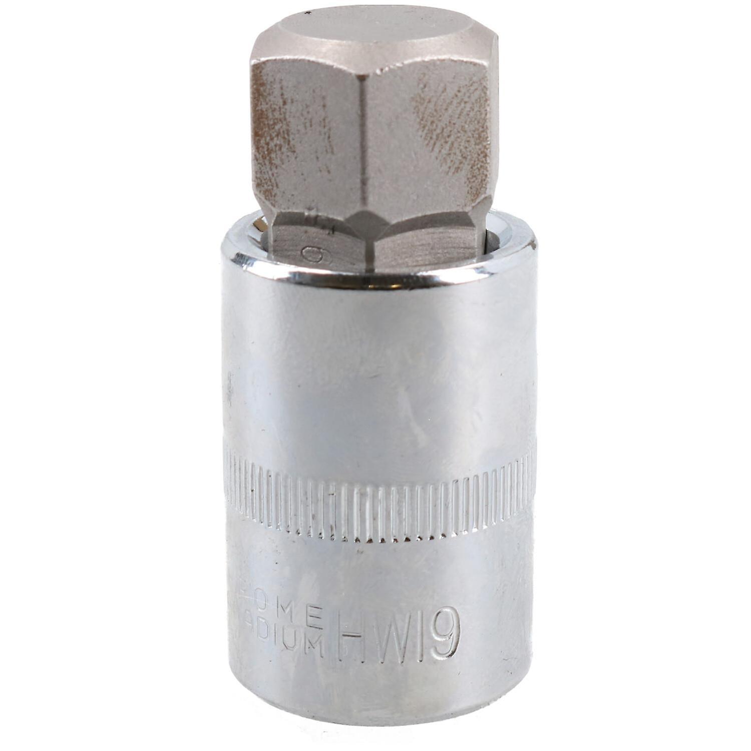 19mm Hex Bit Metric Allen Socket Male 1/2" Drive 55mm Length Strengthened Tip