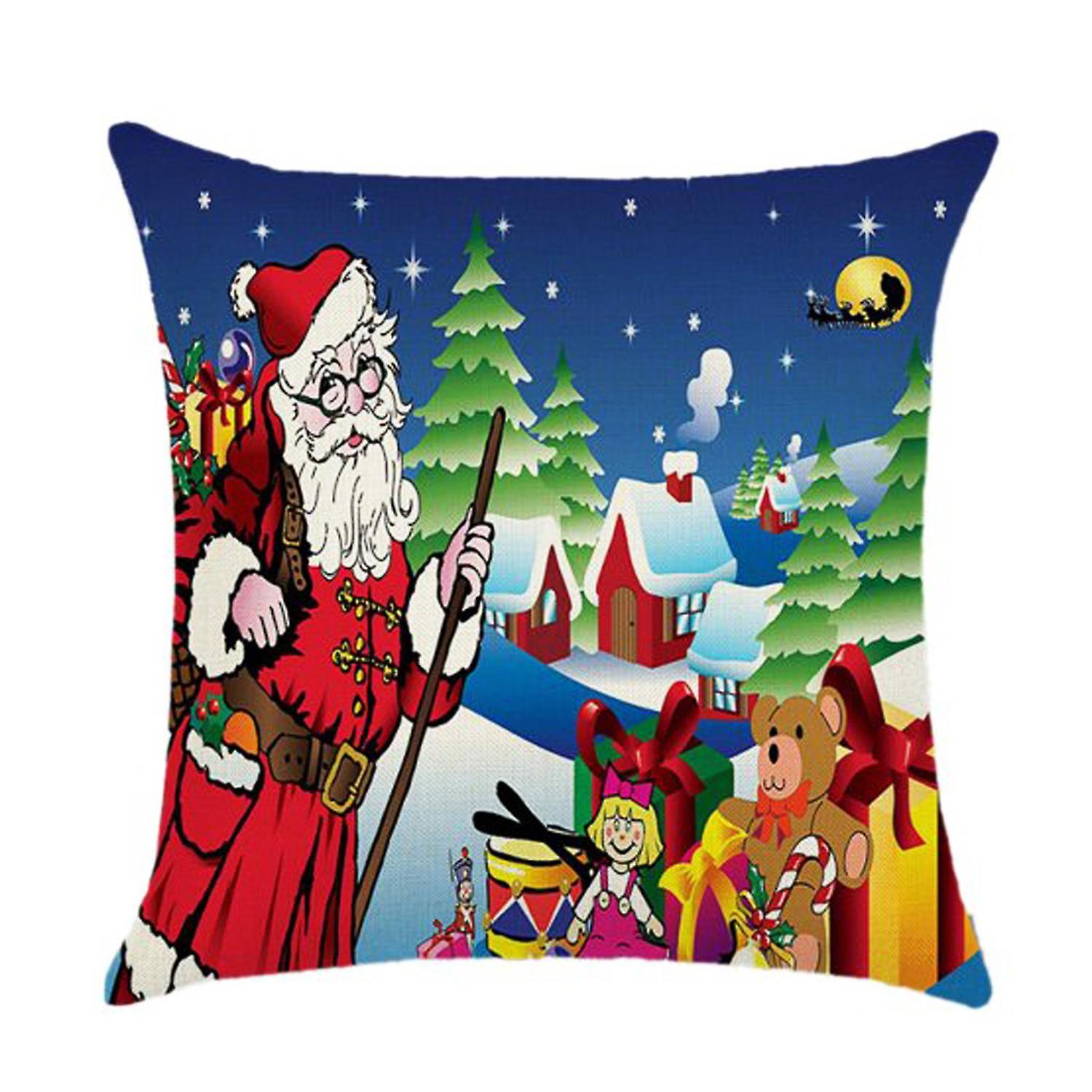 クリスマスをテーマにしたスロー枕カバー片片片プリントポリエステルヨーロピアンスタイル枕カバーホームデコ