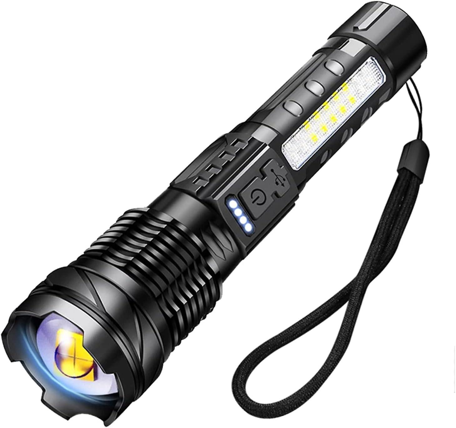 000 Lumen Tactical Flashlight with Multiple Modes  USB Rechargeable 20  Class A Energy-Saving Emergency Camping Power Bank