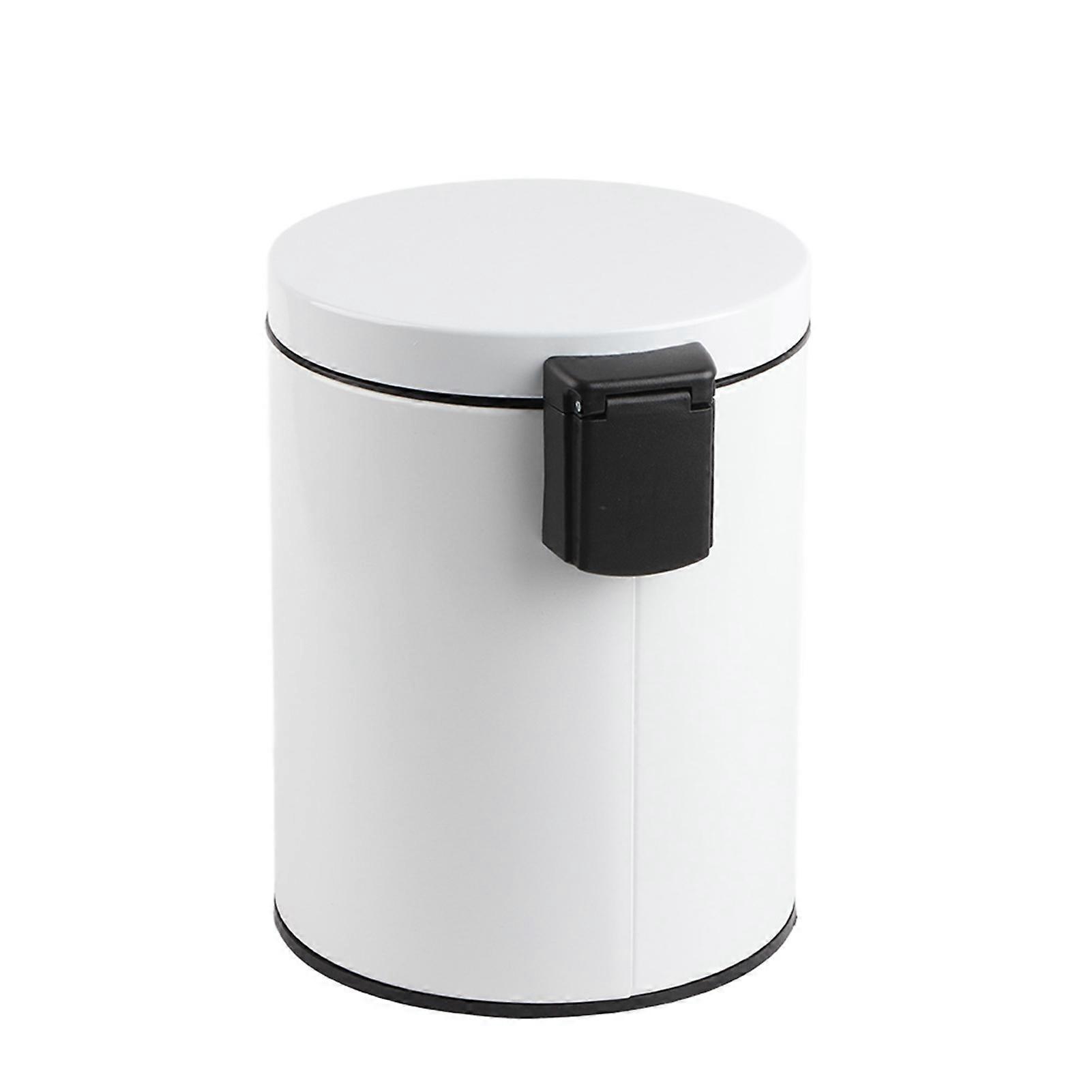 5L Stainless Steel Step Trash Can Garbage Container Bin with Lid for Bathroom Kitchen