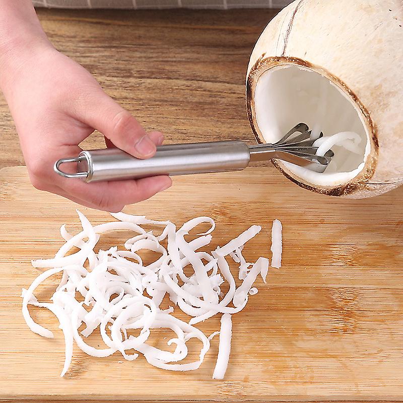 thumbnail image 2 of Diamond Coconut Hand Grater/Scraper – Stainless Steel – Orange – Made In Thailand 2 of 4