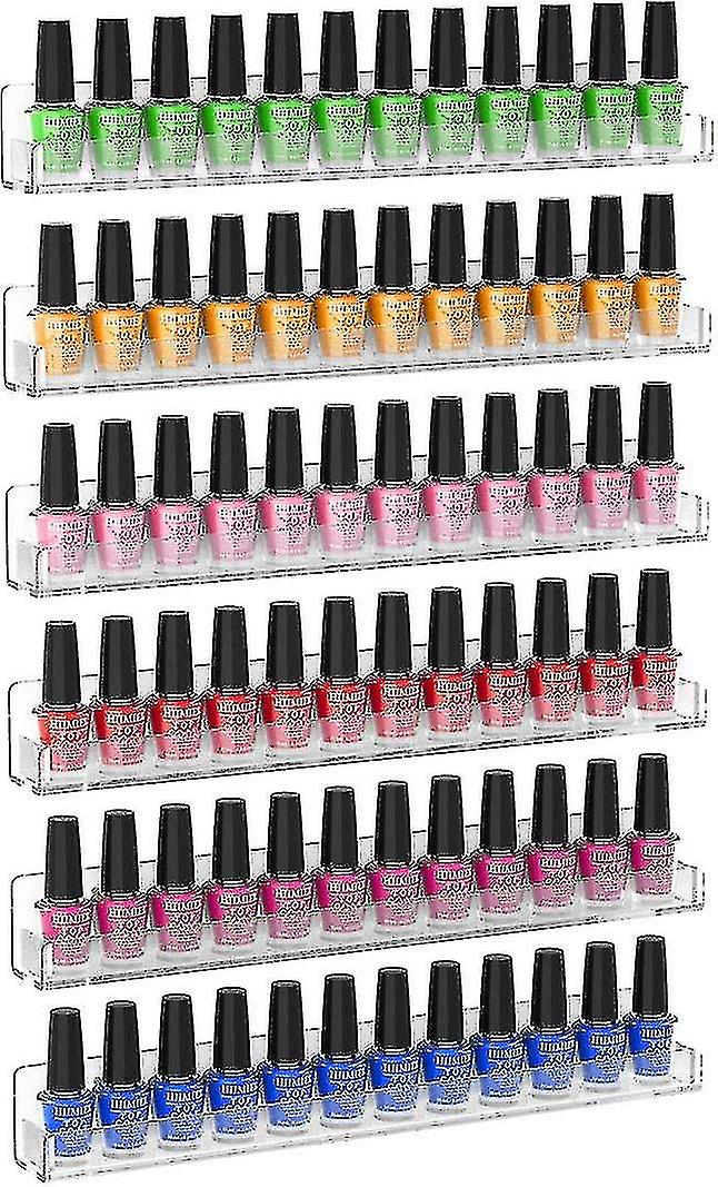 6pcs Acrylic Mounted Display Stand Transparent Storage Box (d-583-a)