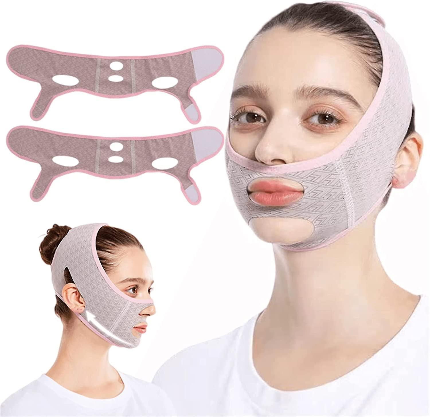 Beauty Face Sculpting Sleep Mask, Reusable V Line Shaping Masks, V Line Lifting Mask Facial Slimming Strap - Double Chin Reducer