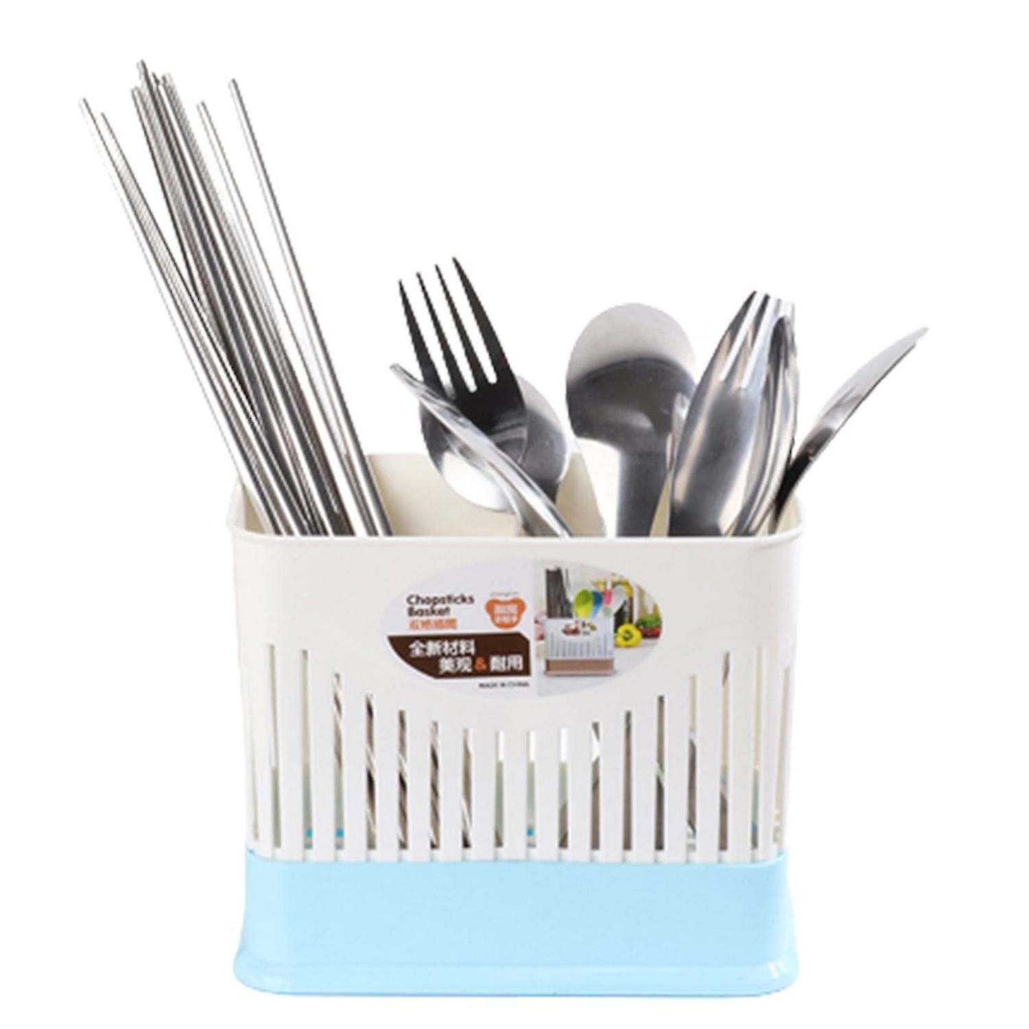 Flatware Drain Rack Tableware Storage Holder For Home Kitchen