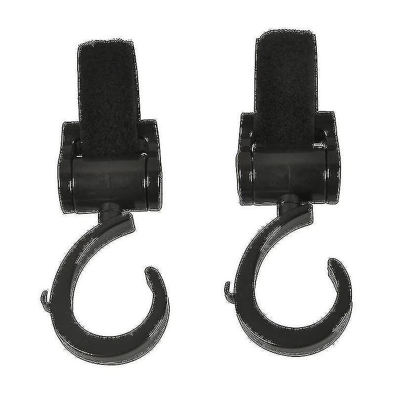 2pcs Baby Stroller Hook Multifunctional 360 Degrees Rotation Basket Strap Bag Hanger Grip