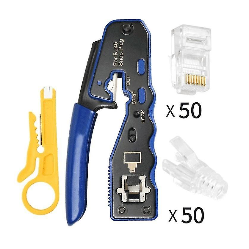 Professional Rj45 Crimp Tool Cat5/5e Rj45 Crimp Tool with Cat6 Rj45 Plug and Rj45 Connector