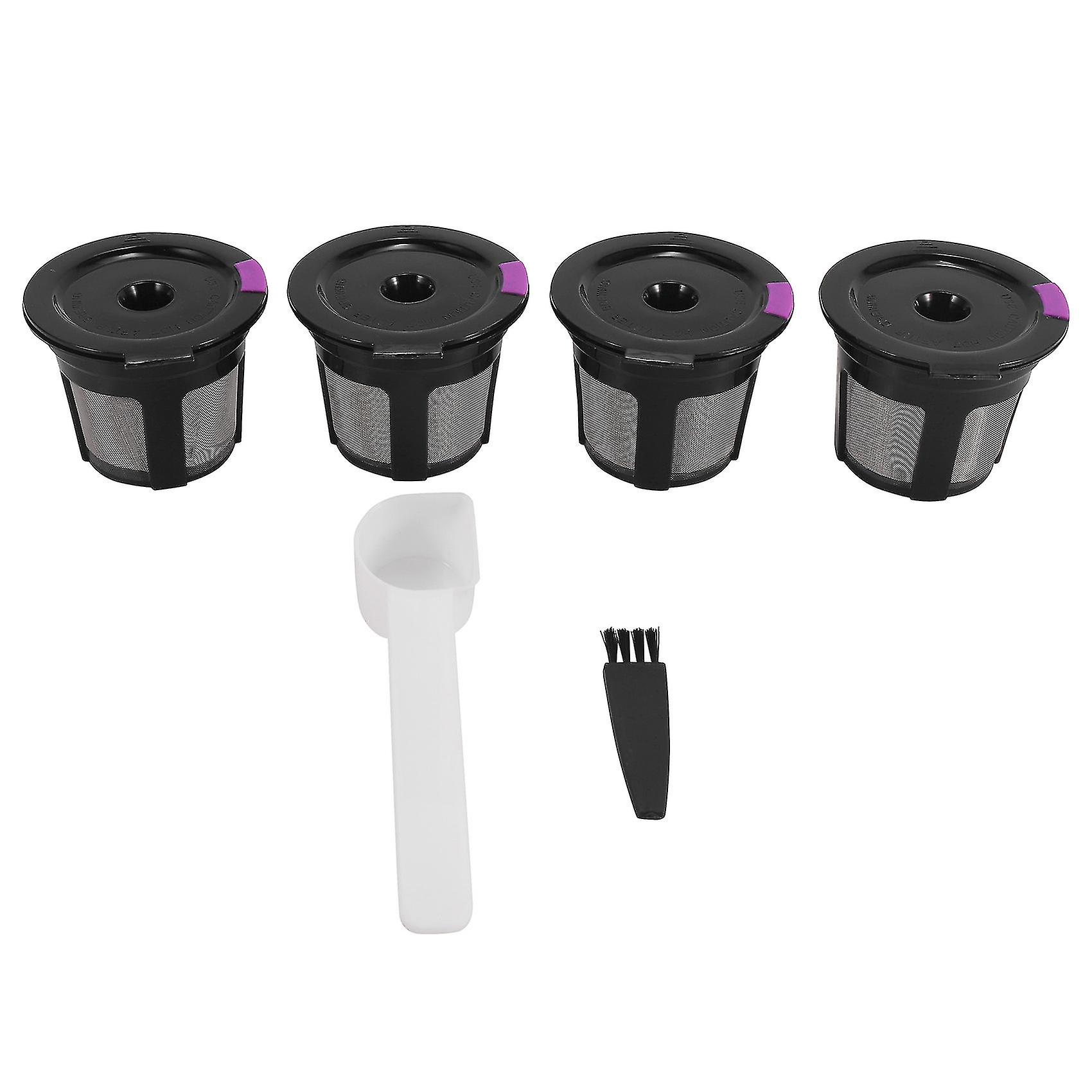 4pack Reusable For K Cups For 2.0 And 1.0 Mini Plus Universal Easy To Use And With Coffee Brush And