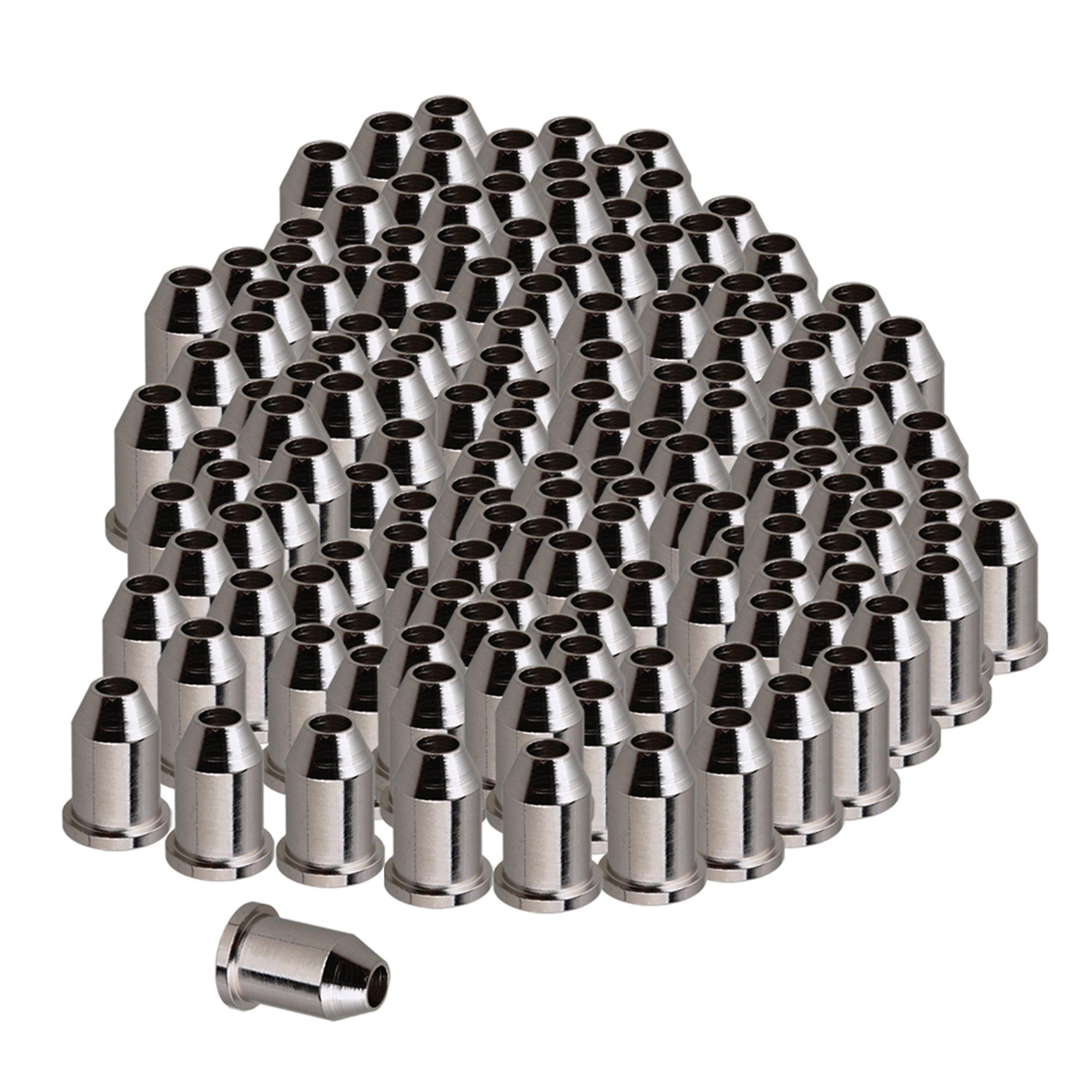 120x Guitar Through Body String Mounting Ferrules for Guitar Metal Chrome