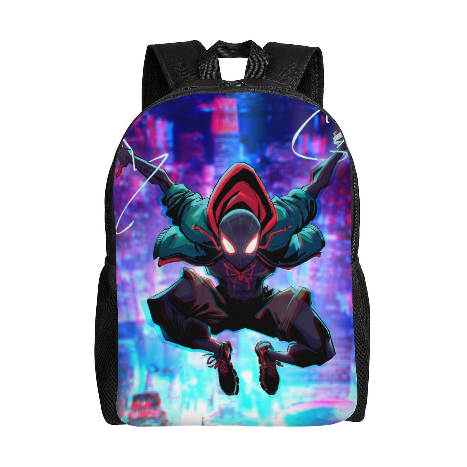 Miles Morales Backpack, Travel Laptop Backpack, Water Resistant College School Computer Bag, Durable