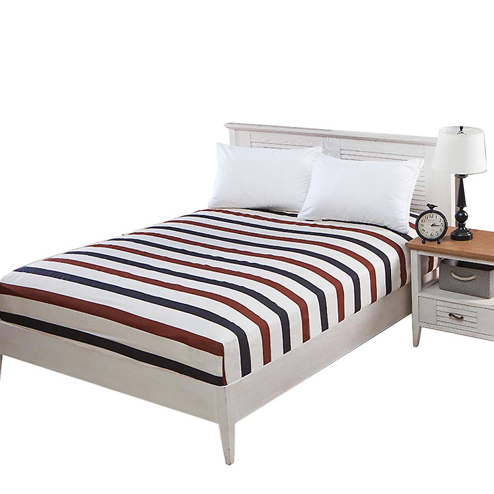 Polyester Fitted Sheet Mattress Cover Bedding Sheet with Elastic All Around (180*200cm)