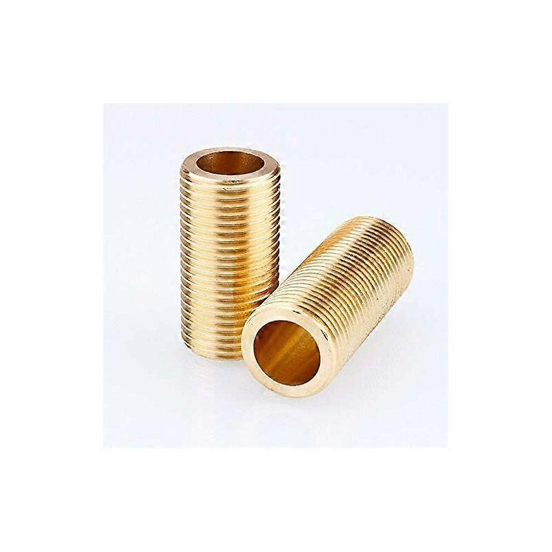 Set of 2 threaded pipes 60 mm for tank connection, in brass
