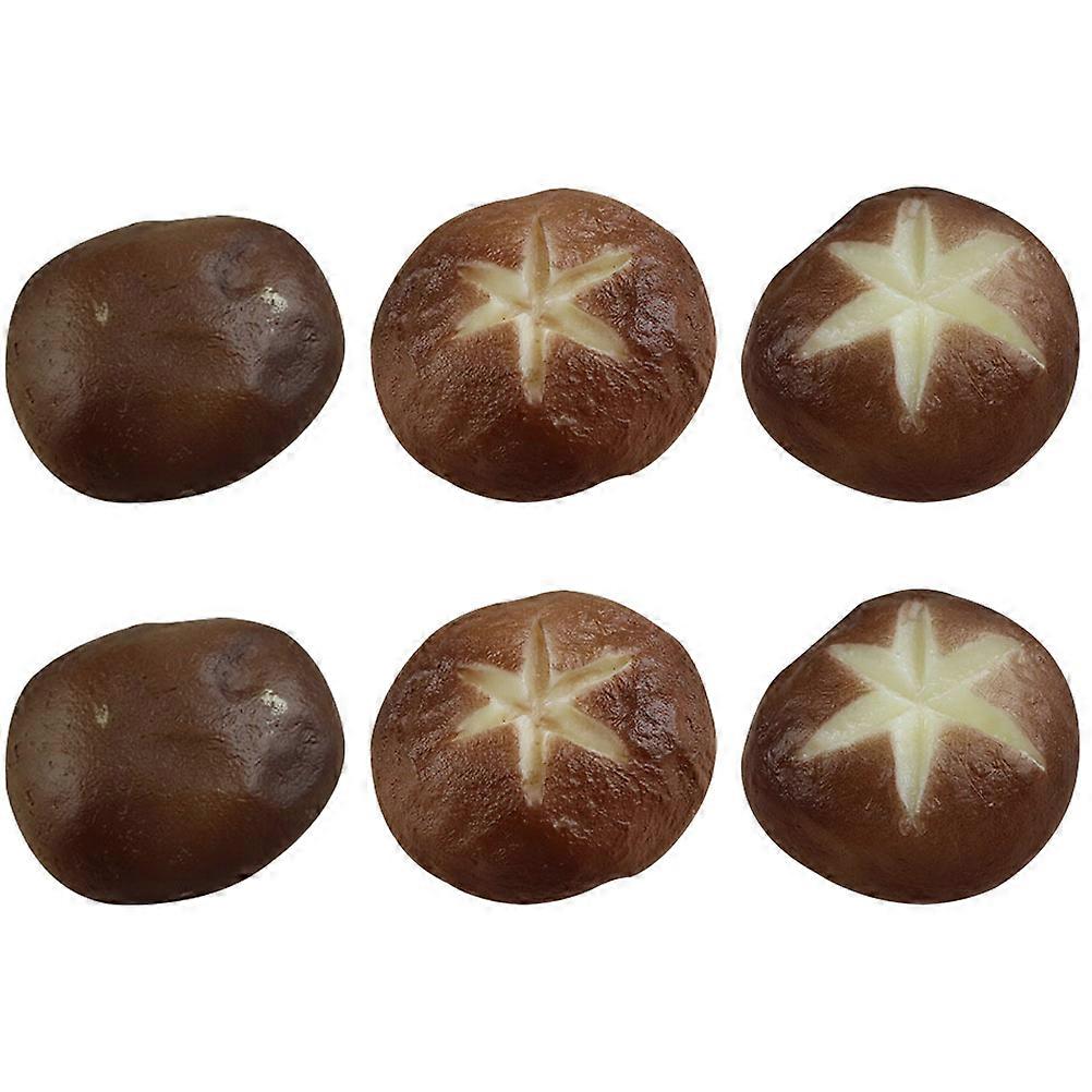 6Pcs Simulated Mushroom Models Decorative Photo Props Photoing Mushroom Decors