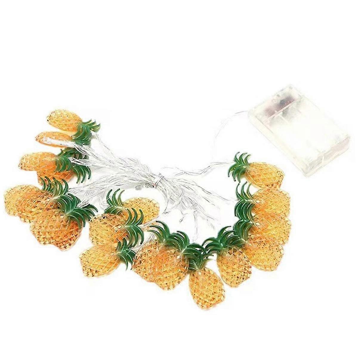 3Set Pineapple String Lights Hawaiian Decorations Tropical Luau Pineapple String Lights for Summer Holiday