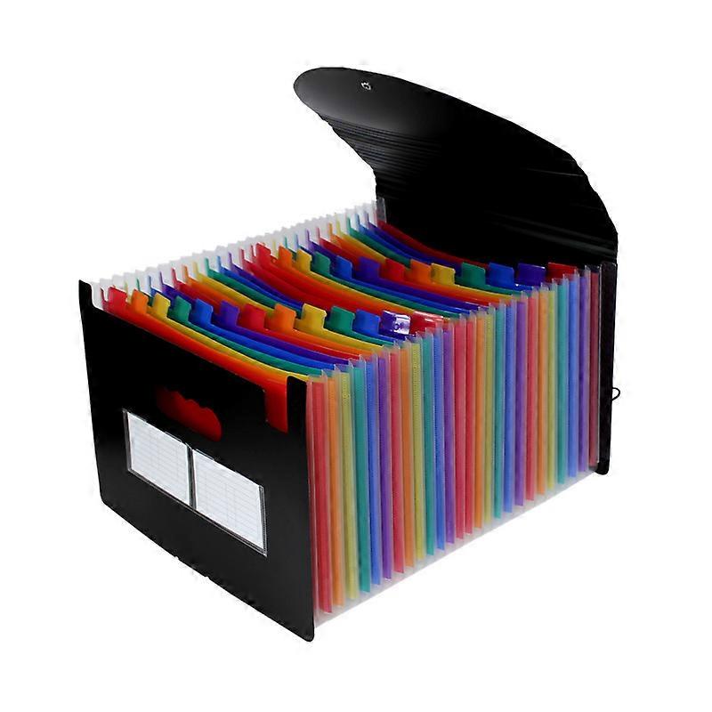 26-layer rainbow a4 folder,multi-layer classification test paper folder storage and sorting box