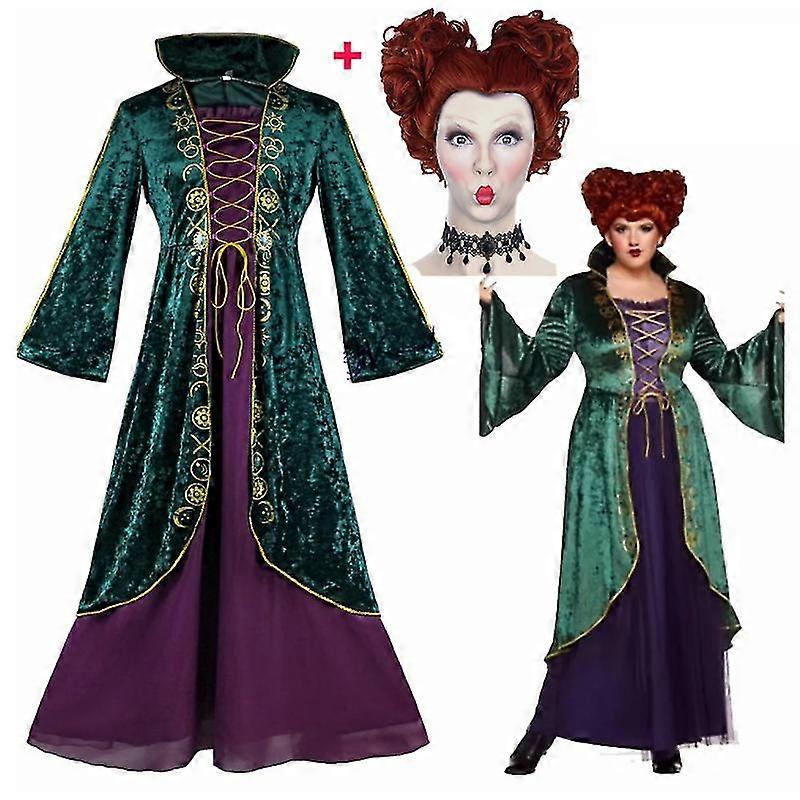 Jianghuo Cosplay Costume Regina Rossa Abito medievale Cosplay Parrucca Vestito Costume di Halloween Per le donne