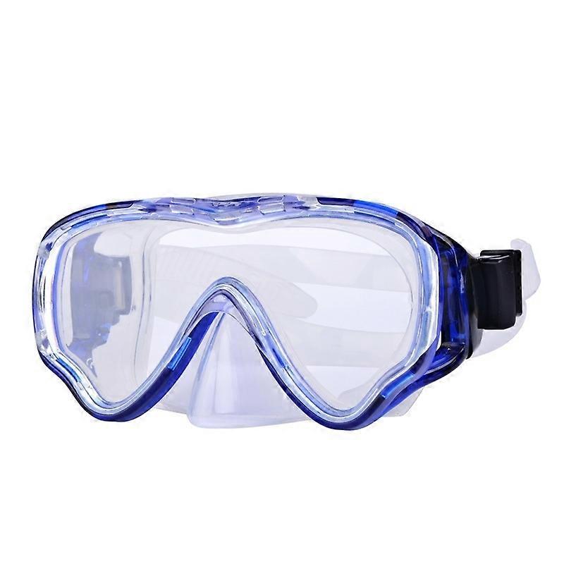 Diving Mask Snorkeling Gear Goggles Swimming Goggles With Nose Mask (blue)