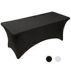 2Pcs 8 ft Rectangular Spandex Wedding Tablecloth