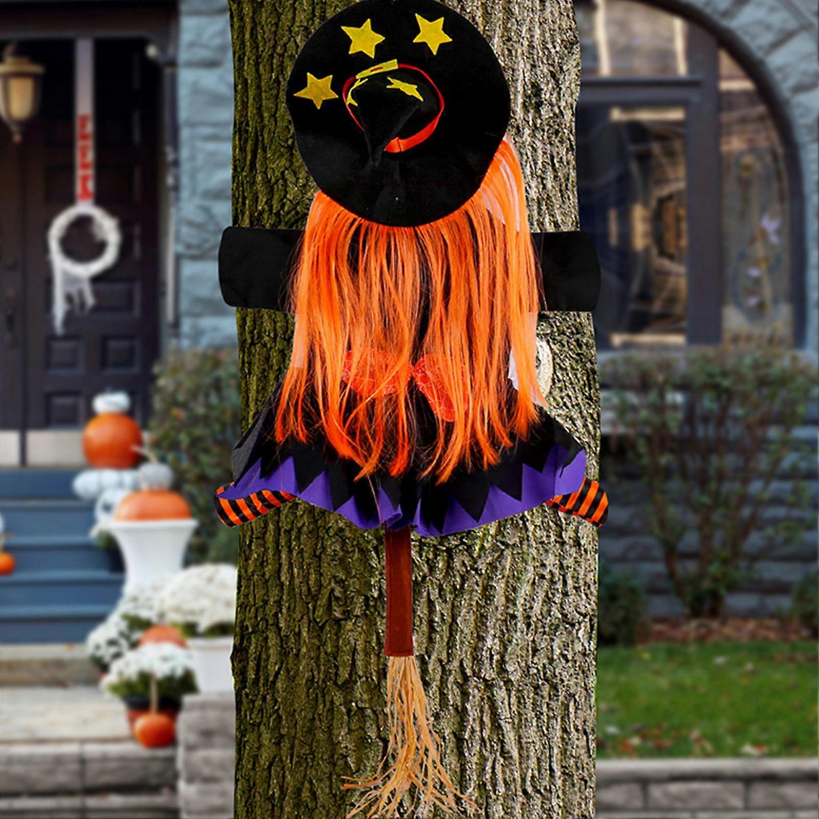 Halloween Hexe Dekoration Große Krachende Hexe in Baum Figur Realistische  Outdoor Flying Witch Dekor für Hof, image size:1601x1601