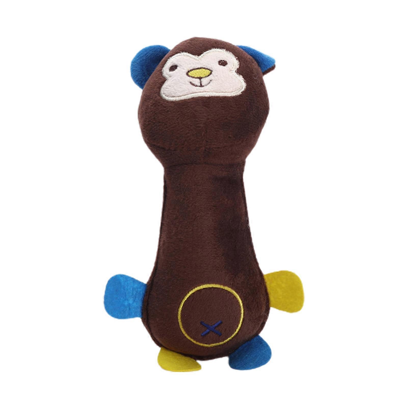 Pet Plush Toy Creative Shape Adorable Appearance Super Soft Vibrant Color Relieve Boredom Non-Fading Cartoon Animal Pet Squeaky Toy Interactive Plush