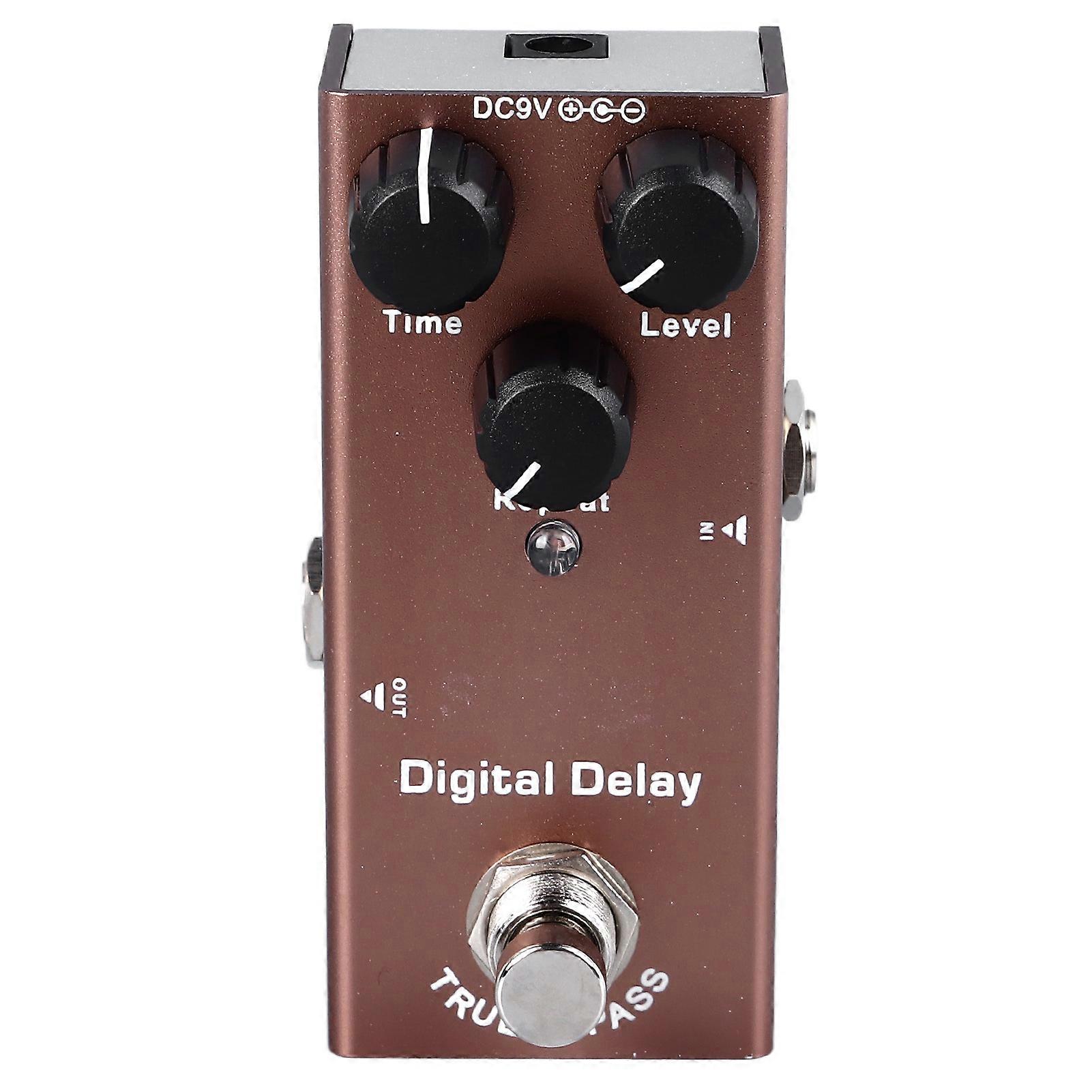 Electric Guitar Effect Pedal Single Type Accurate Adjustment Aluminum Alloy Portable Mini Effect Pedal Digital Delay(08)