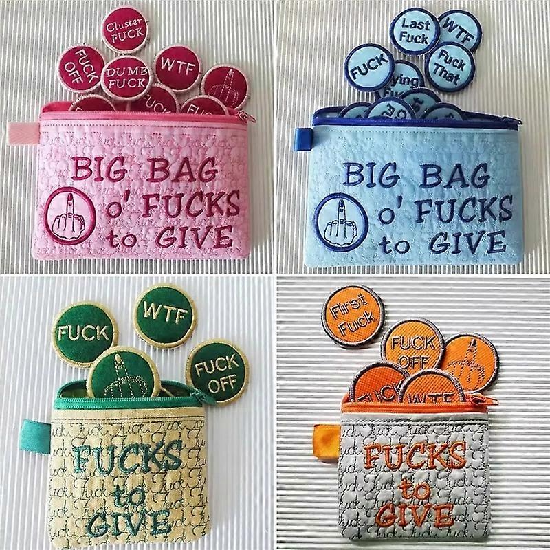 Big Bag of F*cks to Give Zipper Pouch, Funny F*cks Bag with 17 Different "F*cks"