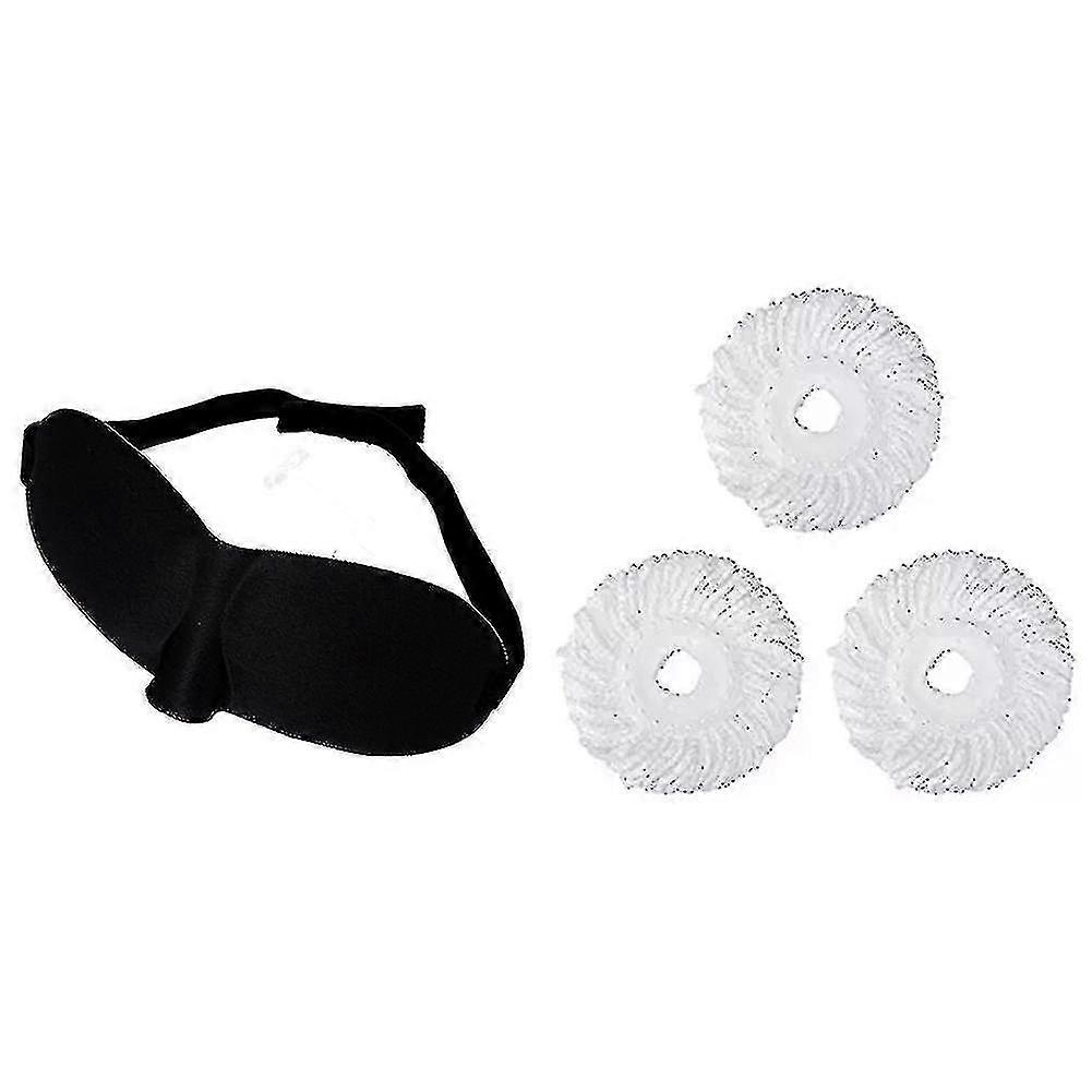 2024 Compatible With 360 Spin Magic Mop-microfiber Mop Head-round Shape(white-3 Pack)