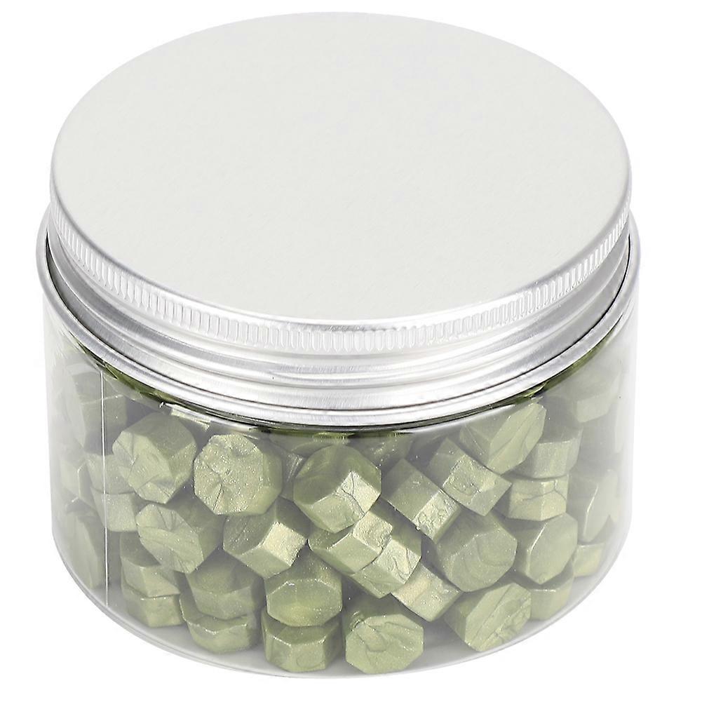 200Pcs Tetting Voks Octagon Seal Perlemorsdrakt Flaske Pakking for konvolutter Dokumenter BryllupsinvitasjonSennep