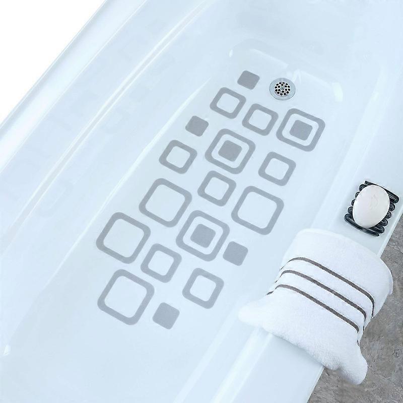 Adhesive Square Safety Treads Add Non-Slip Traction to Tubs