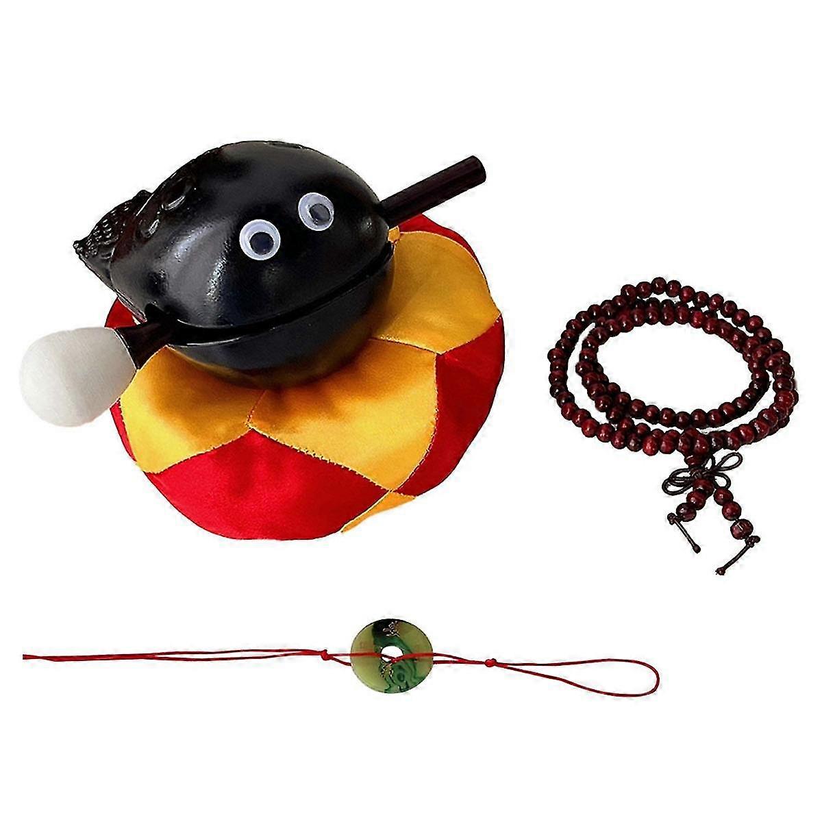Meditation Heals Percussion Instruments Carved Croaking Percussion Musical Sound Frog Tone Block Toys