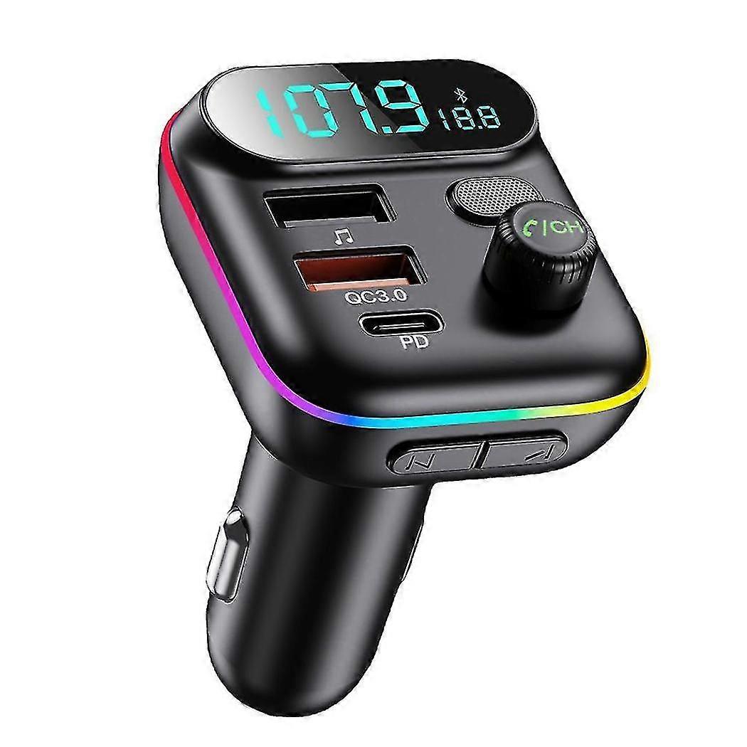 Bluetooth Adapter For Car Fm Transmitter Car Adapter Type-c Pd+qc3.0 Fast Usb Charger, Hands Free C