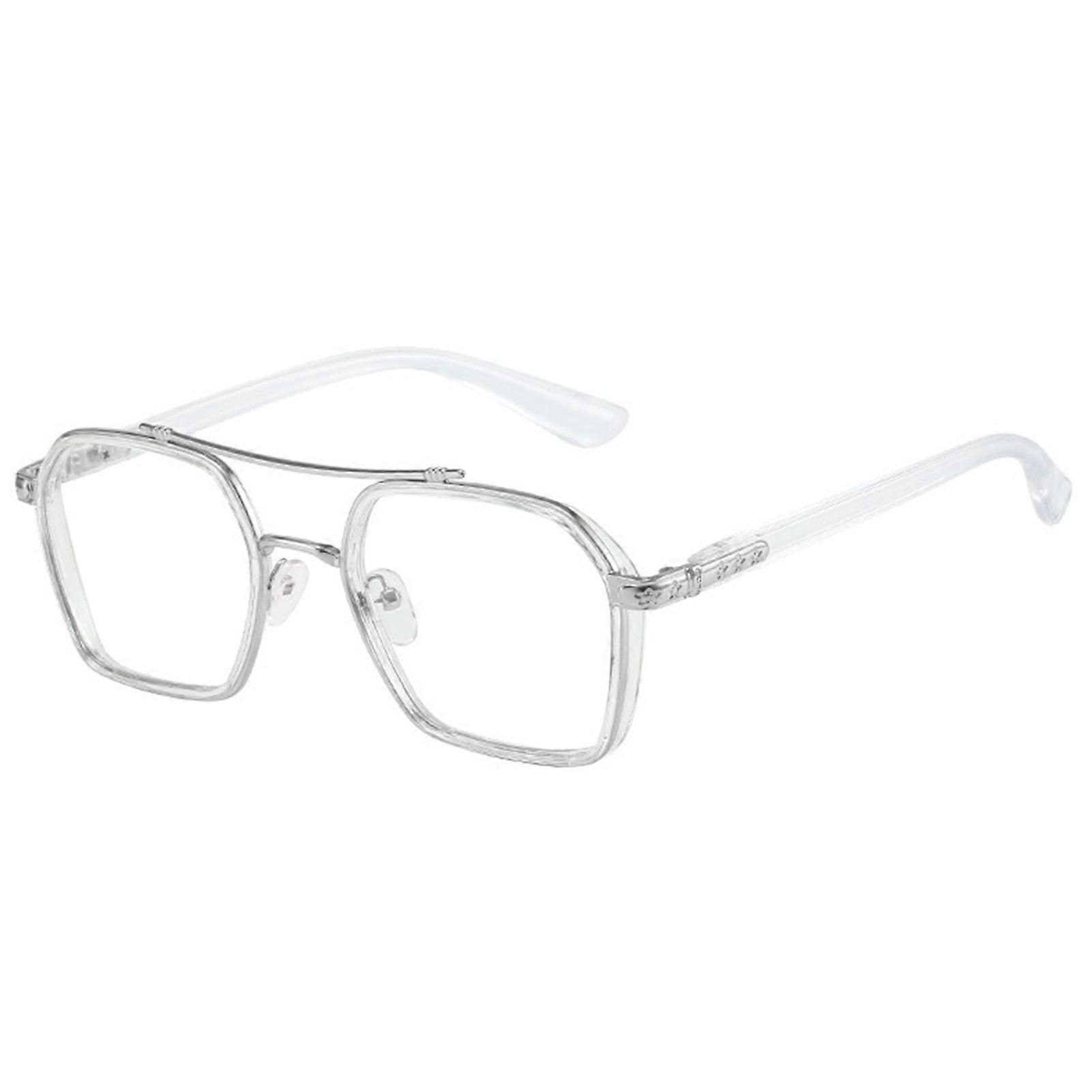 Auto-Sensing Color-Changing Glasses Clear Lens Blue Light Blocking Unique Frame for Birthday Gifts New Year\'s Gifts