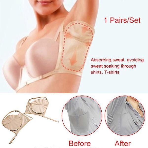 1 Pair Washable Deodorant Underarm Sweat Pads Shield Perspiration Absorbing Pads