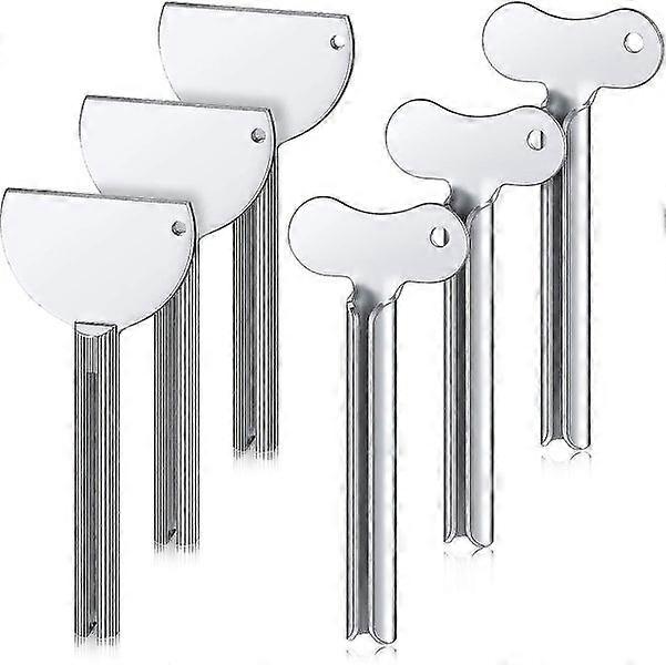 Metal Toothpaste Squeezer - Stainless Steel Tube Squeezer (6pcs, Silver)
