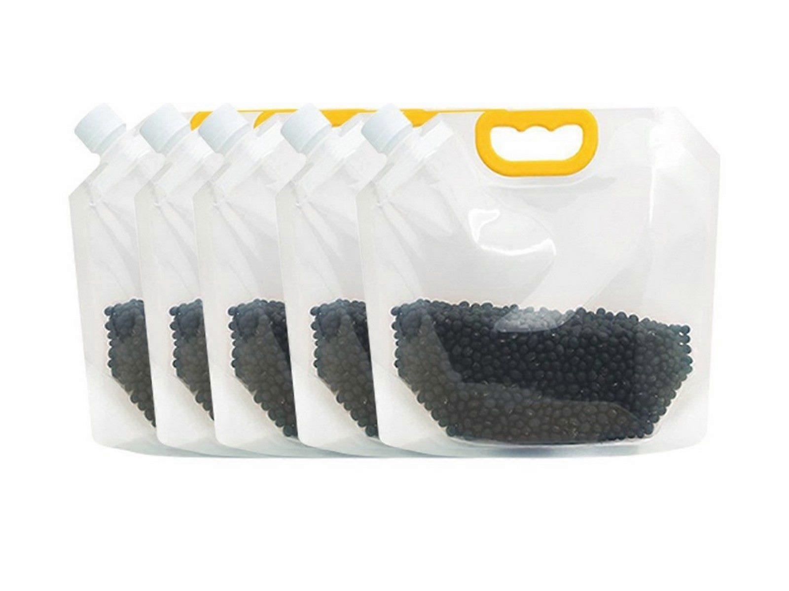 5Pcs 1.5L Sealed Grain Moisture-Proof Storage Bags